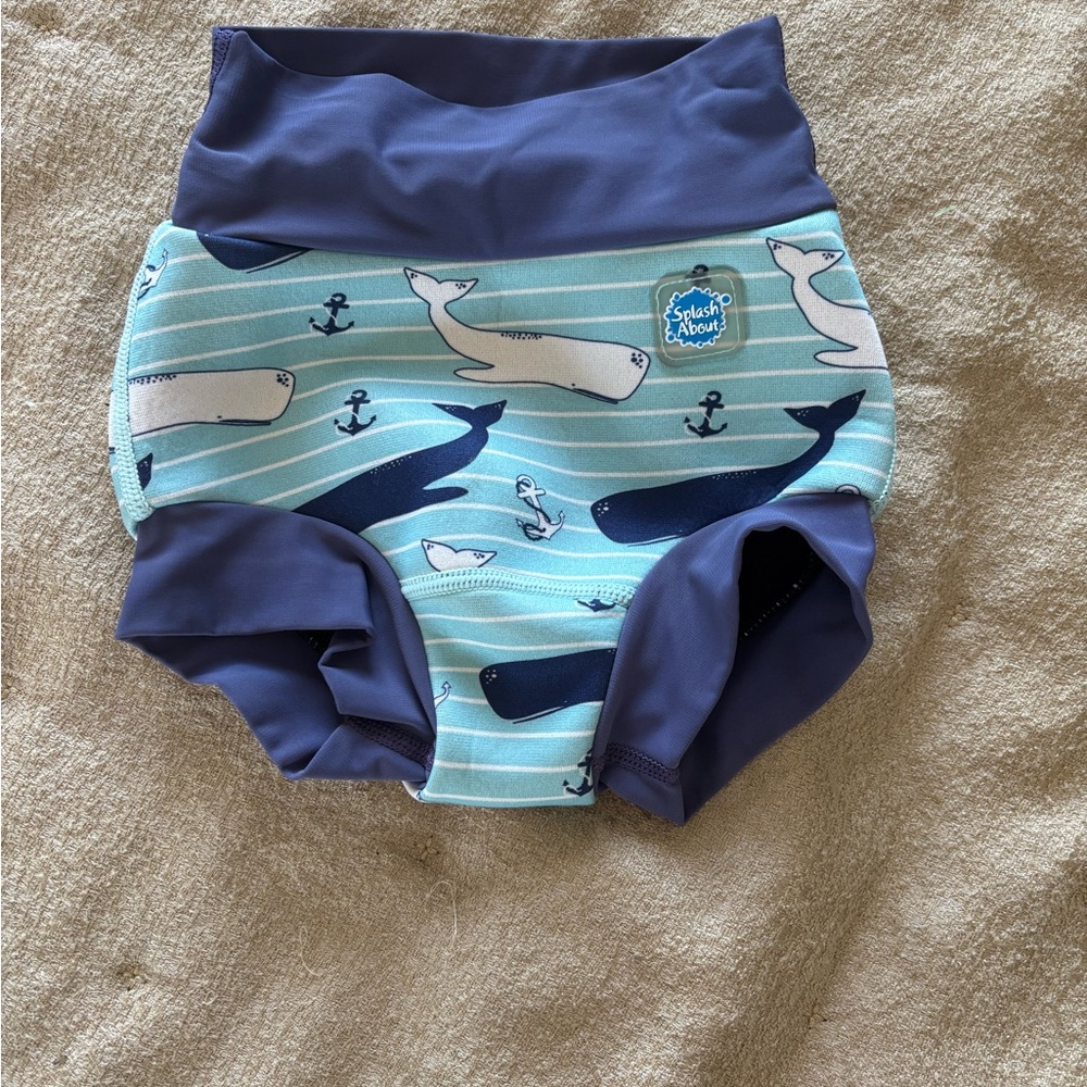 Splash About Whale Swim Happy Nappy - Light Blue & Navy